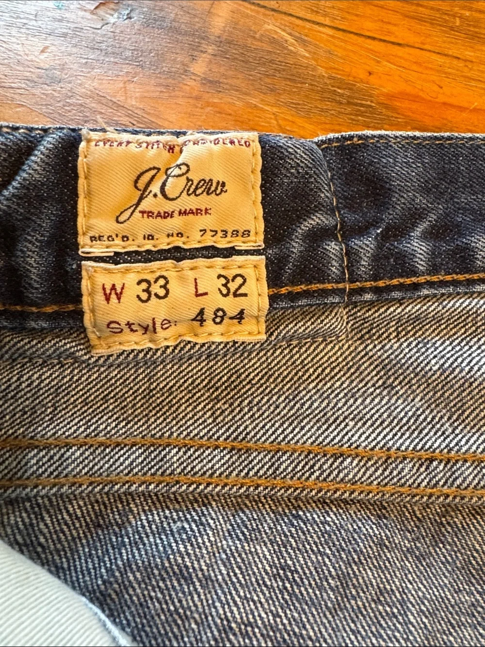 J Crew Men’s Slim Fit Style 484 Distressed Jeans 33x32
